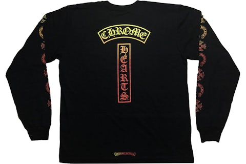 Chrome Hearts Gradient Logo L/S T-Shirt Black/Yellow/Orange Men's - US Chrome Hearts Gradient Logo L/S T-Shirt Black/Yellow/Orange Men's - US