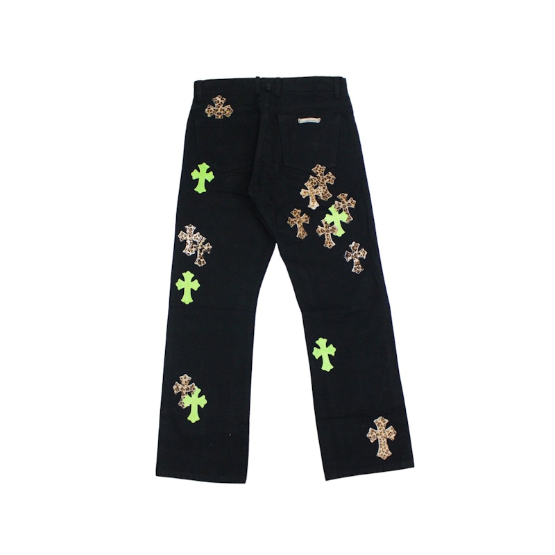 Brown and pink discount chrome hearts jeans