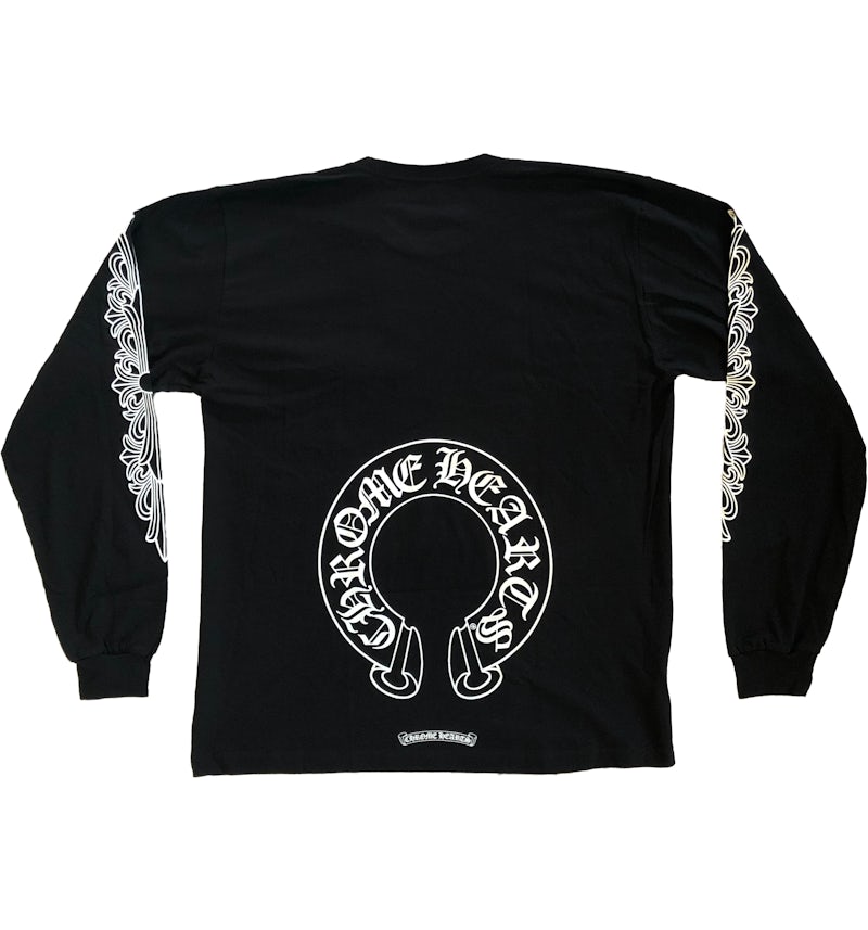 Chrome Hearts Horse Shoe L/S T-shirt Black Men's - US Chrome Hearts Horse Shoe L/S T-shirt Black Men's - US