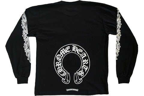 Chrome Hearts Horse Shoe L/S T-shirt Black Men's - US Chrome Hearts Horse Shoe L/S T-shirt Black Men's - US