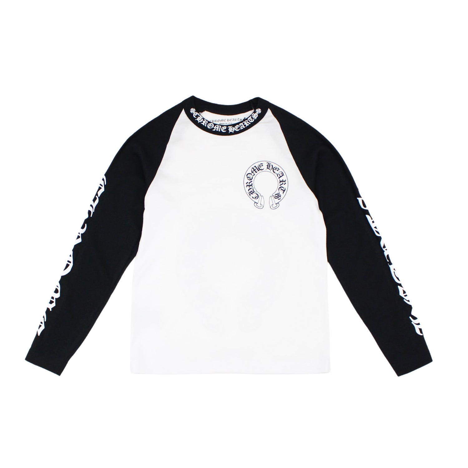 Chrome Hearts Horseshoe Baseball Shirt White/Black メンズ - JP
