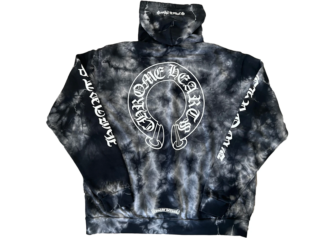 Chrome Hearts Horseshoe Hoodie Black Tie Dye Men's - US