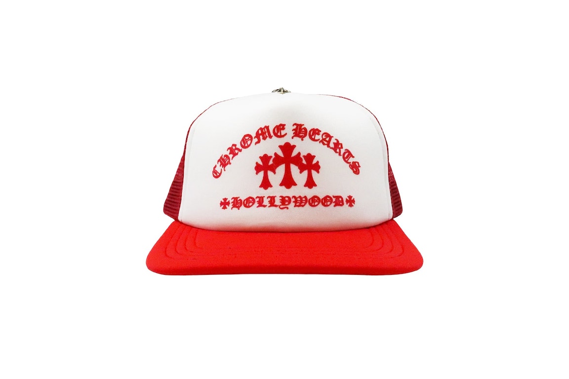 Pre-owned Chrome Hearts King Taco Trucker Hat Red/white