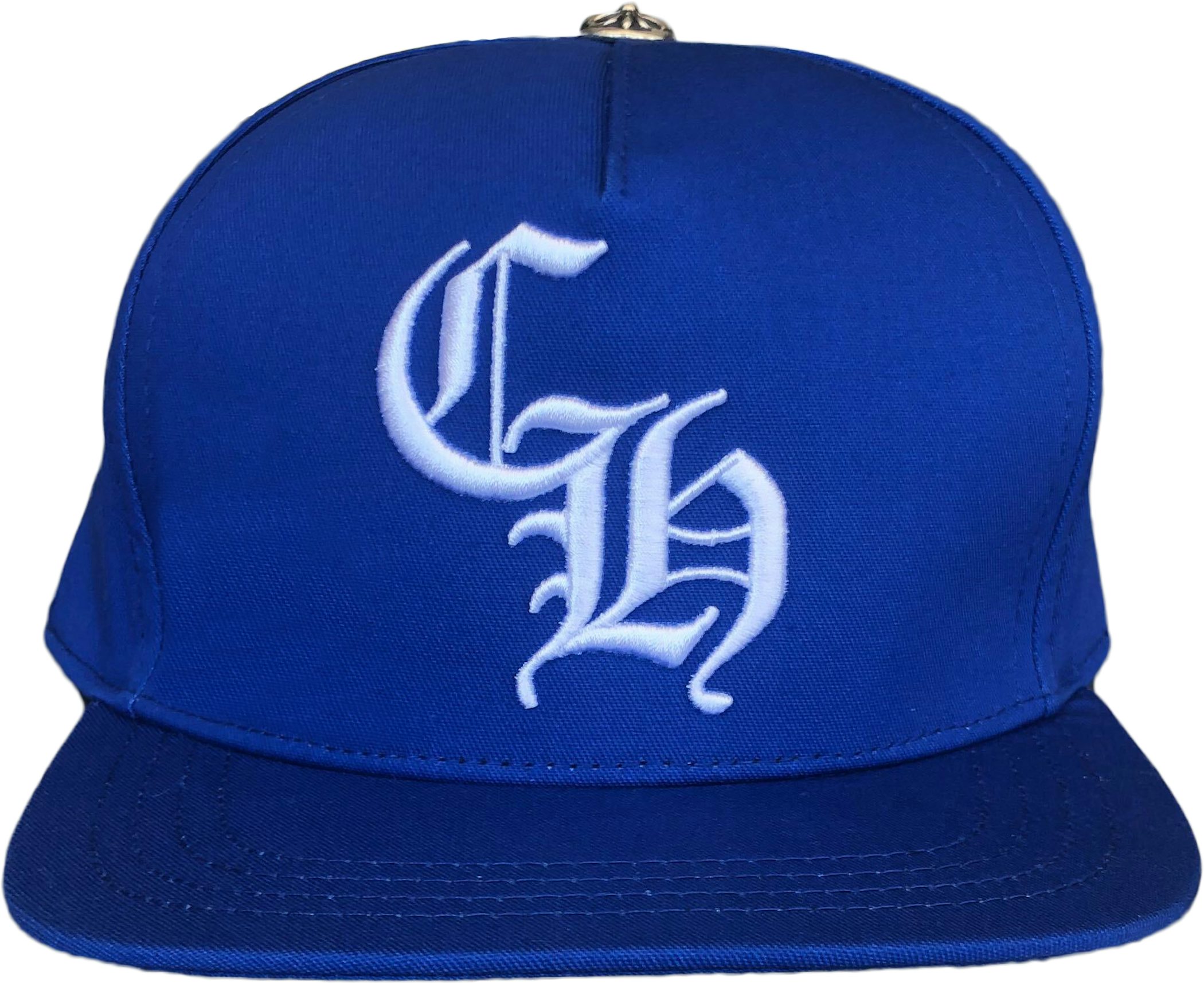 Saint Laurent logo-embroidered Denim Cap - Blue