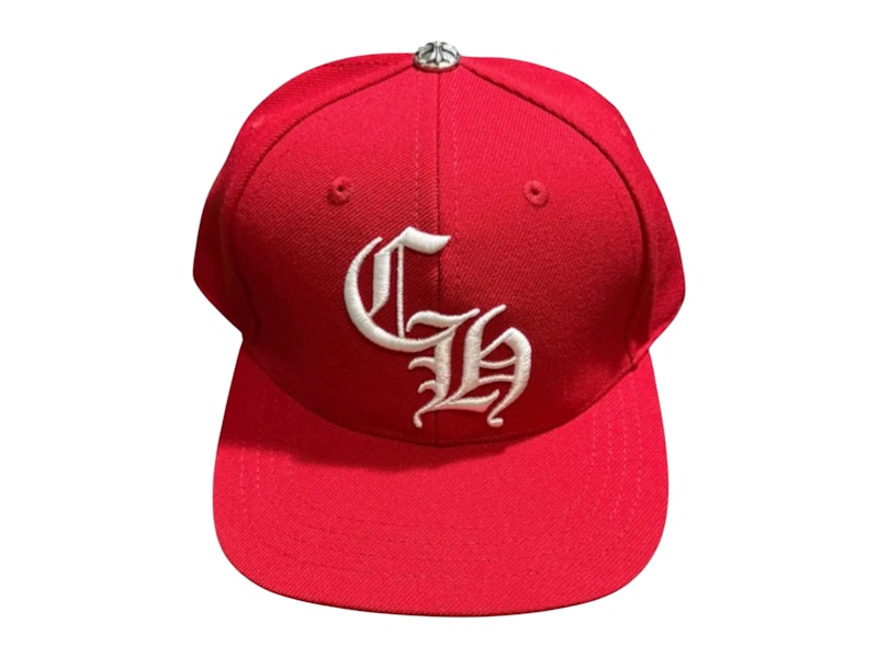 Pre-owned Chrome Hearts Men's  Essentials La Exclusive Baseball Wool Cap In Red