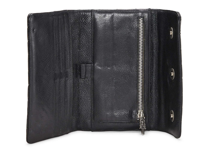 Chrome Hearts Lambskin Logo Wallet Extra Large Black in Lambskin 