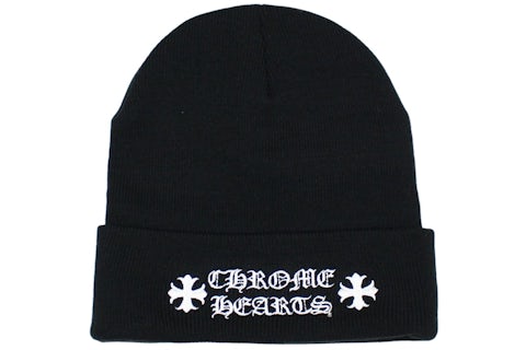 Chrome Hearts Logo Beanie Black US - Main Image