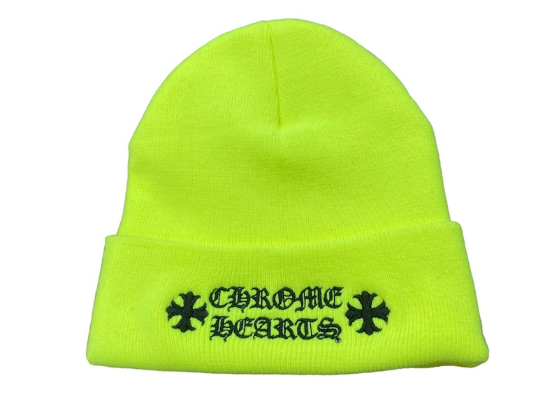 Chrome Hearts Logo Beanie Neon Yellow - US