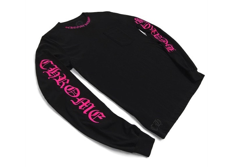 Chrome Hearts Long Sleeve Pocket Crew Hot Pink/Black Men's - FW25 - US