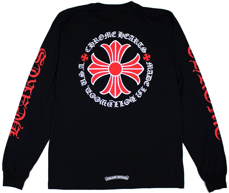Chrome Hearts Made in Hollywood Plus Cross T-Shirt Black/Red