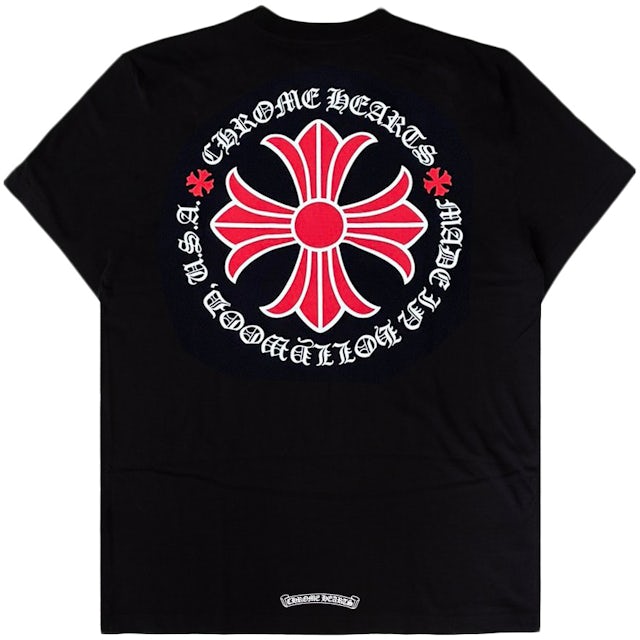 Chrome Hearts Made in Hollywood Plus Cross T-Shirt Black/Red