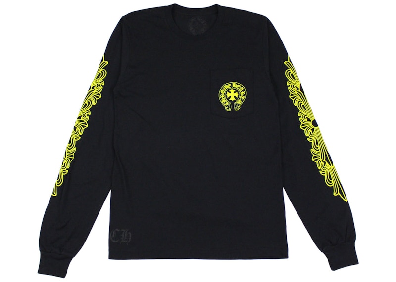 Chrome Hearts Made in Hollywood L/S T-shirt Black/Yellow Men's - US