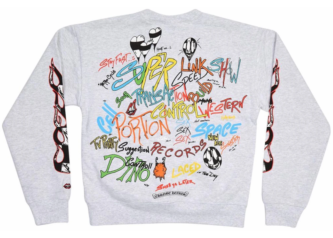 トップス Chrome hearts matty boy Chrome Hearts Matty Boy Brain Crewneck Heather Grey Men's - US