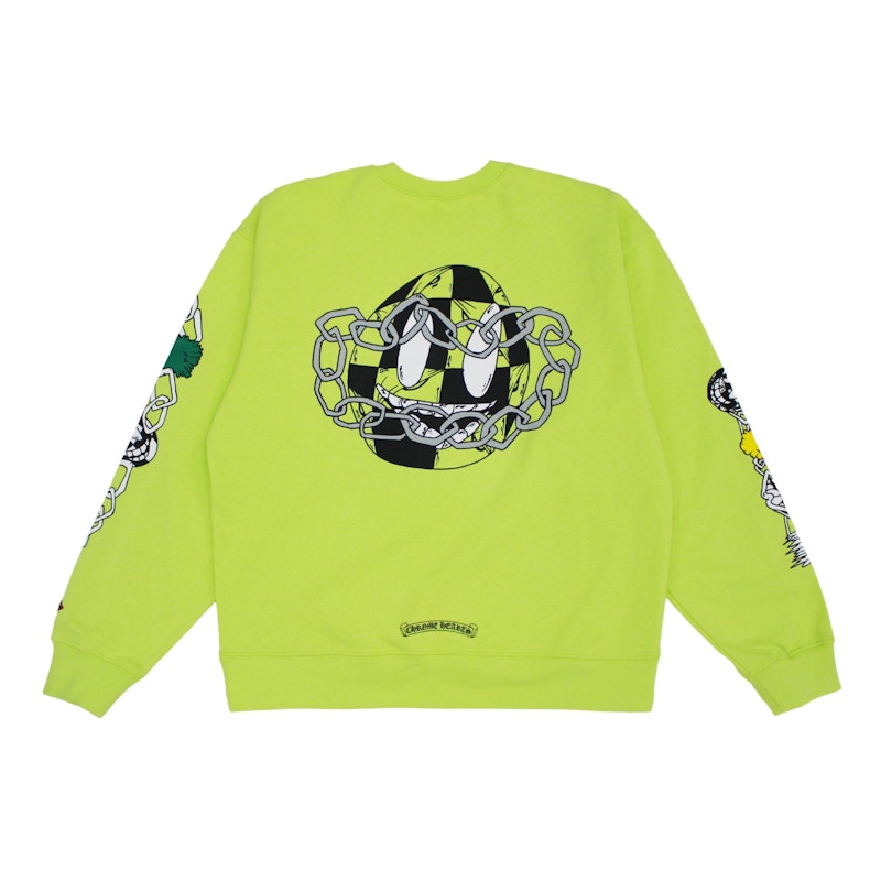 Chrome Hearts Matty Boy Link Crewneck Sweatshirt Lime Green - US