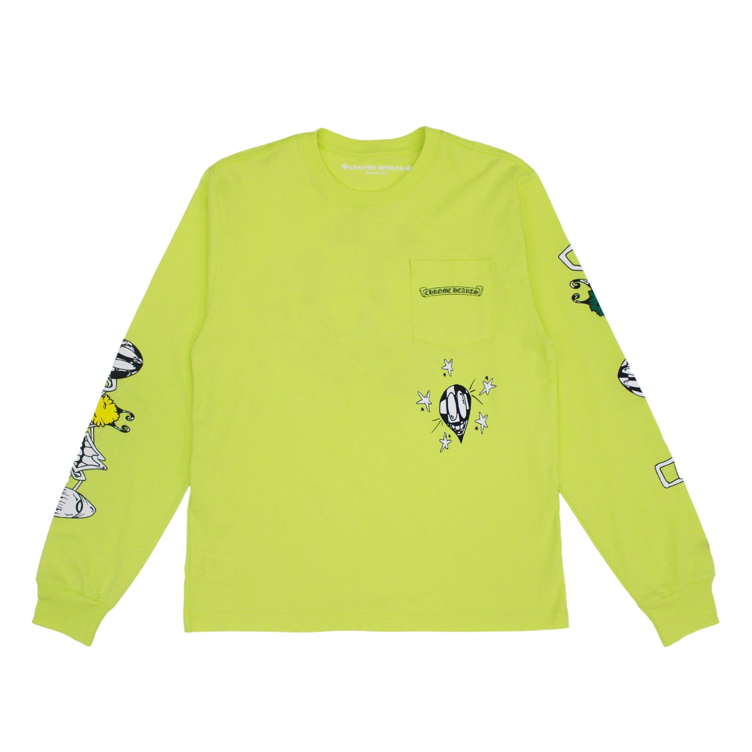 Chrome Hearts Matty Boy Link L/S T-shirt Lime Green Men's - US