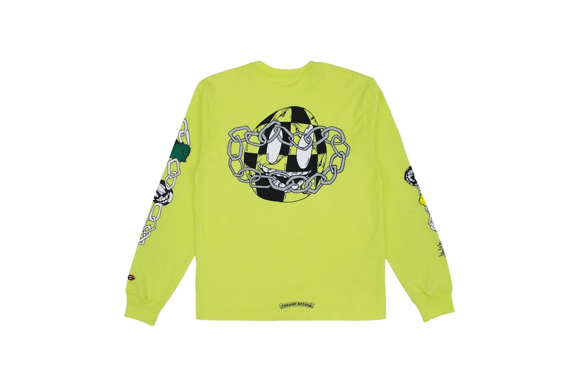Pre-owned Chrome Hearts Matty Boy Link L/s T-shirt Lime Green