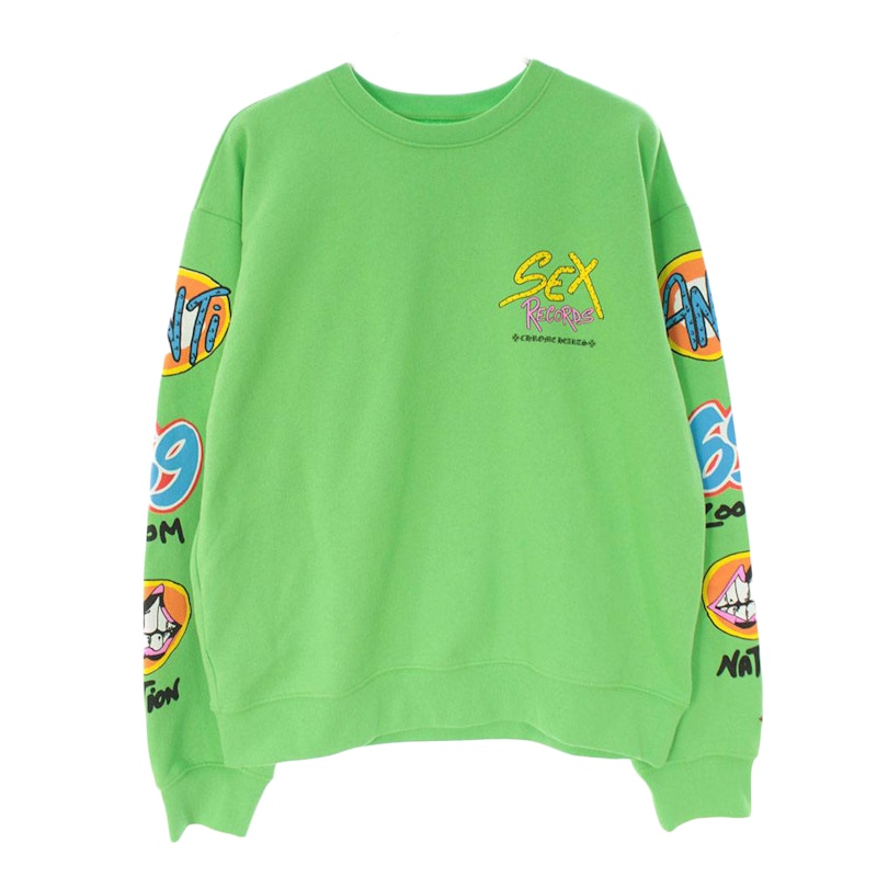 Chrome Hearts Matty Boy Sex Records Crewneck Sweatshirt Citrus 