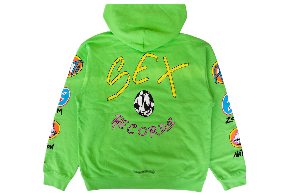 Pre-owned Chrome Hearts Matty Boy Sex Records Hoodie Citrus