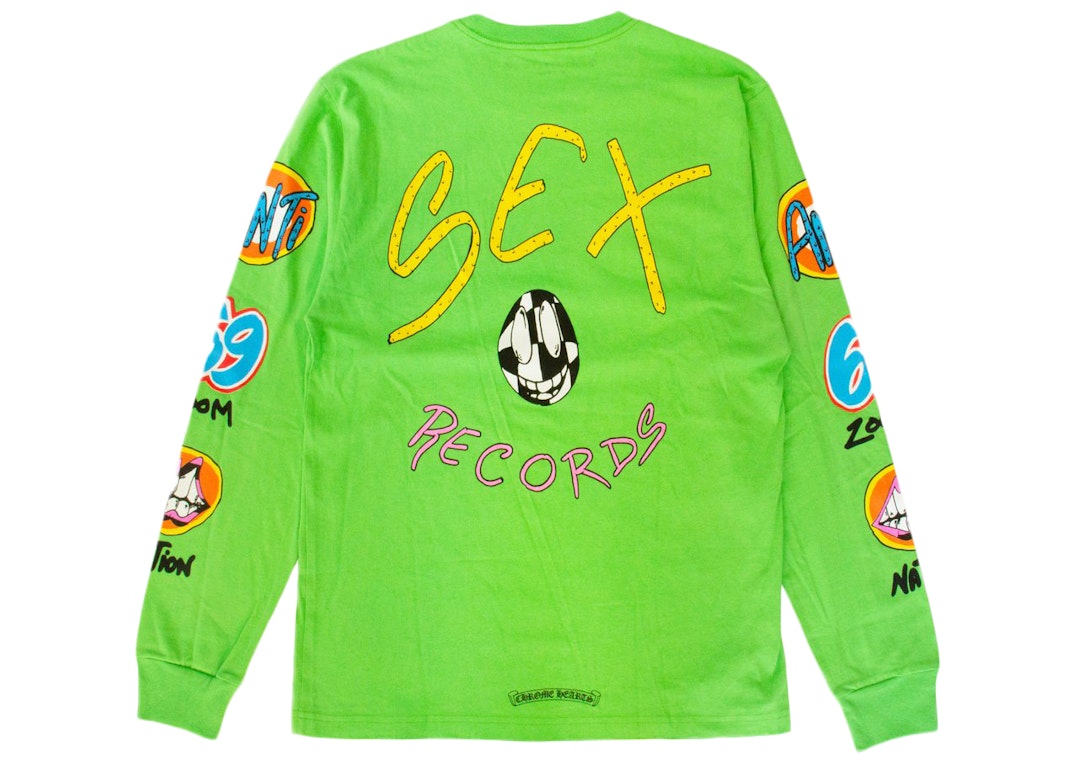 Pre-owned Chrome Hearts Matty Boy Sex Records L/s T-shirt Citrus
