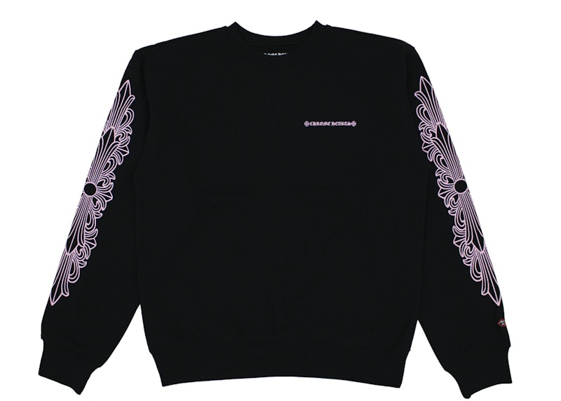 Chrome Hearts Matty Boy Shoulder Logo Crewneck Black/Pink Men's - US