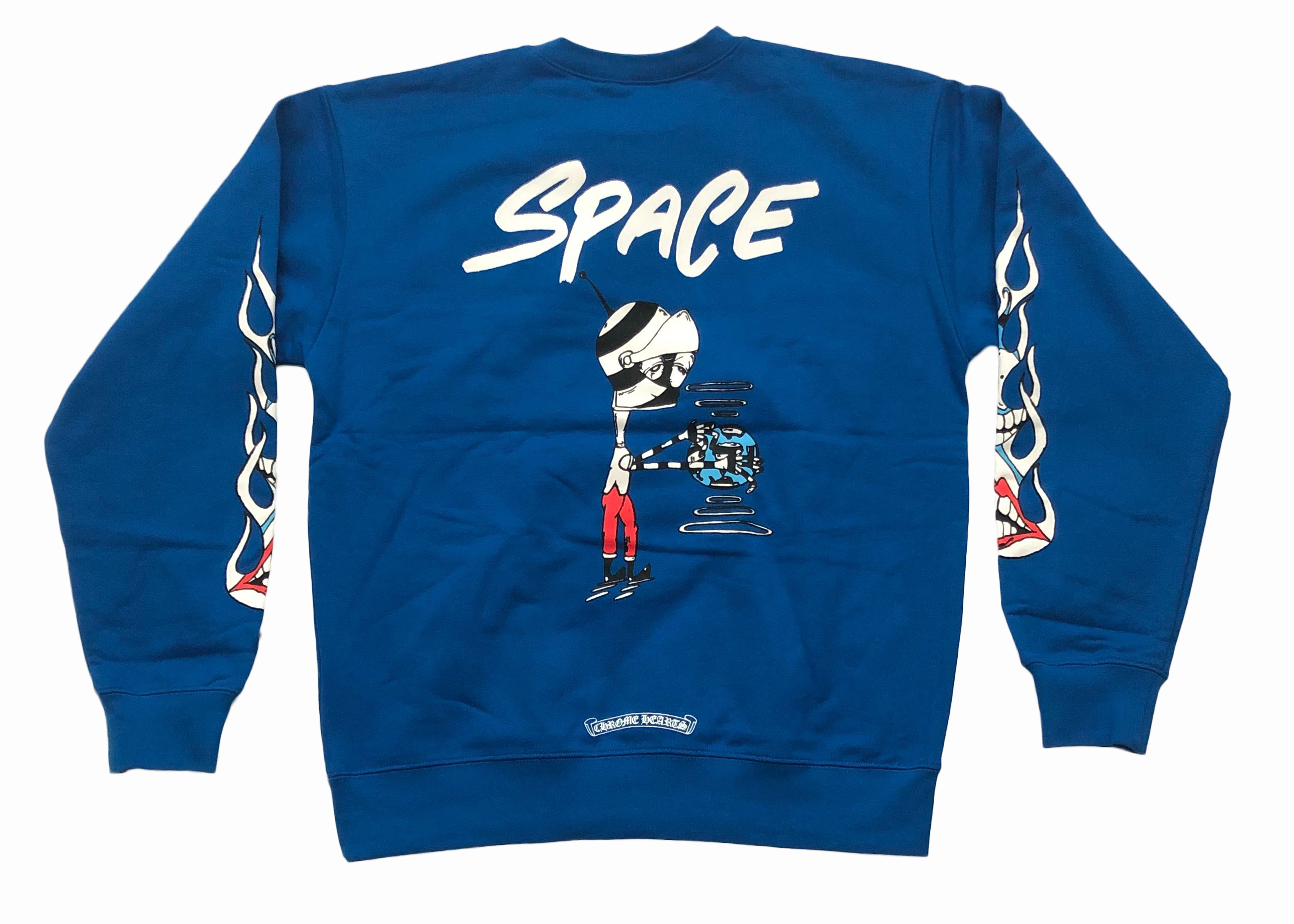 Chrome Hearts Matty Boy Space Crewneck Sweatshirt Blue Men's - US