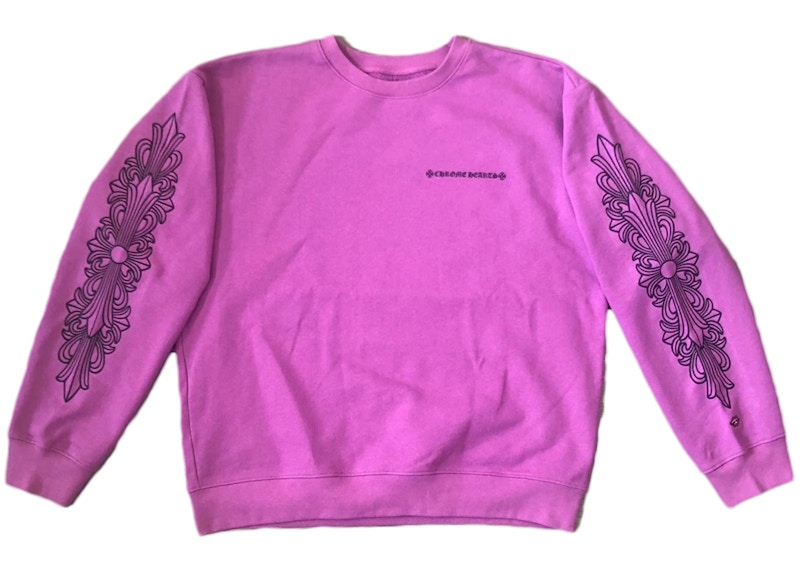 Chrome Hearts Matty Boy Spider Web Crewneck Sweatshirt Purple