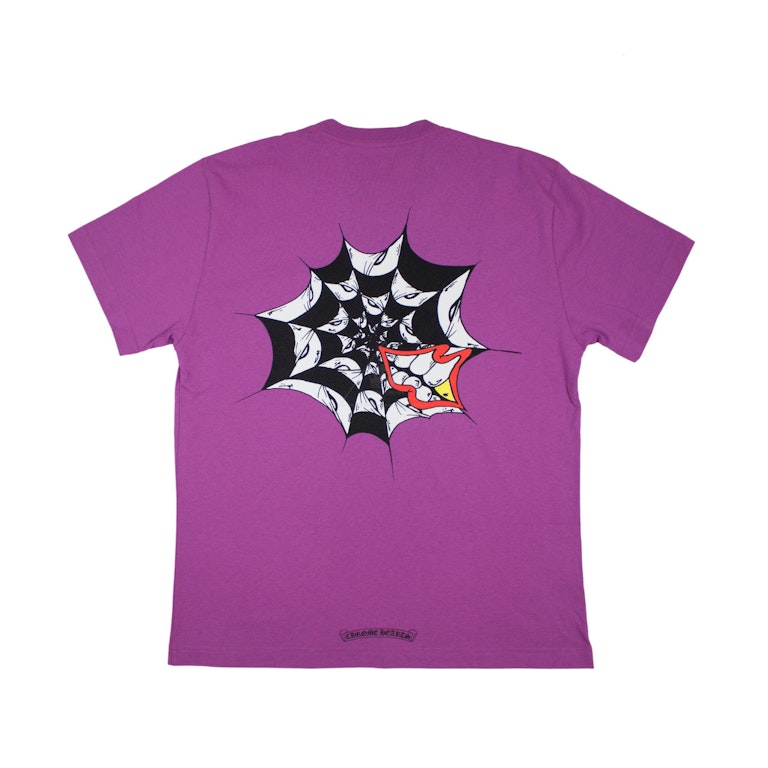 Pre-owned Chrome Hearts Matty Boy Spider Web T-shirt Purple