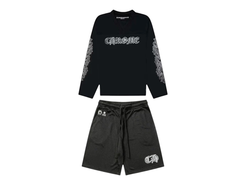 Chrome Hearts Mesh Stadium Mesh Football Long Sleeve Jersey/Short