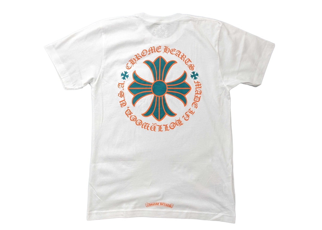 Pre-owned Chrome Hearts Miami Art Basel Exclusive T-shirt White/green/orange