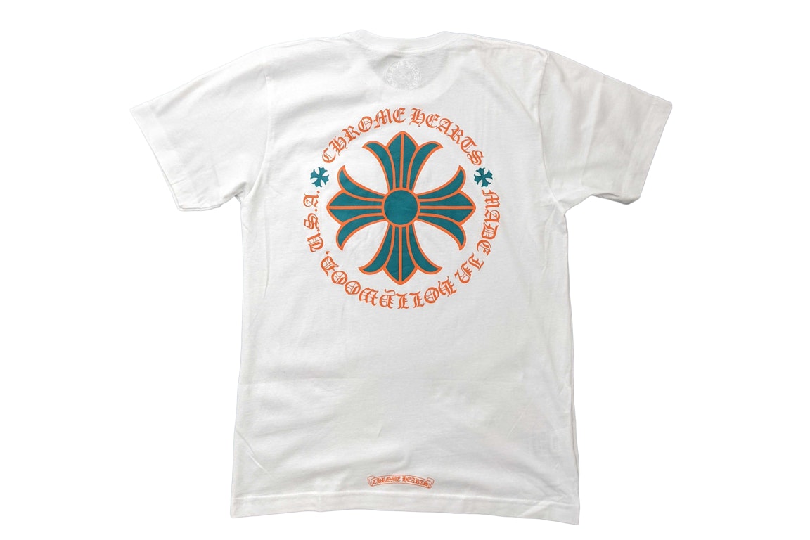 Pre-owned Chrome Hearts Miami Art Basel Exclusive T-shirt White/green/orange