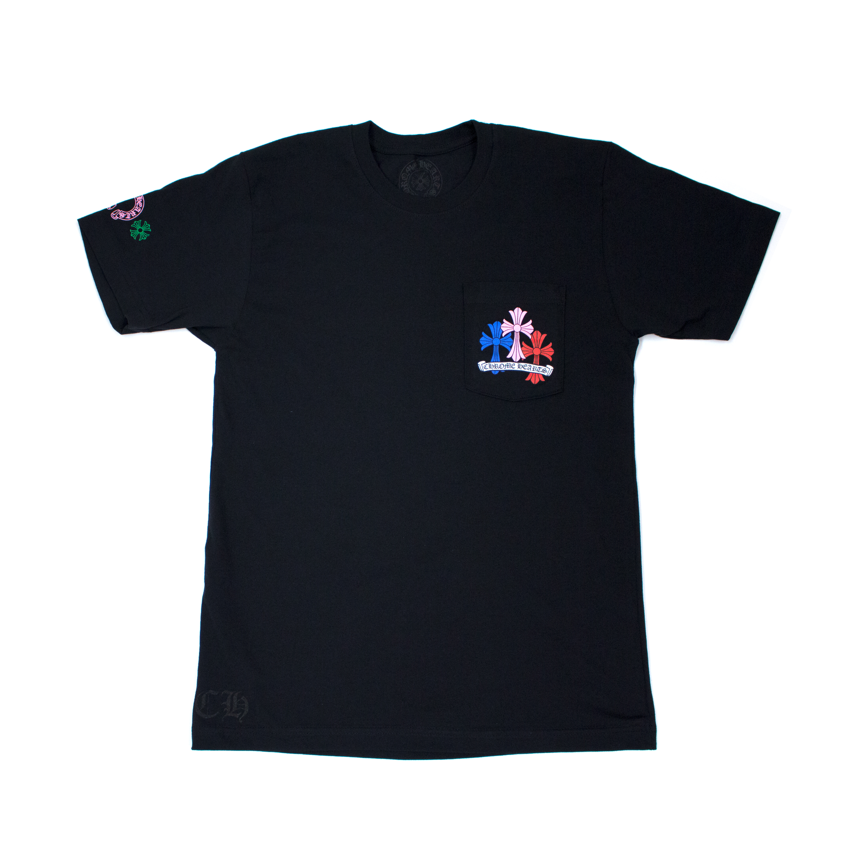 Chrome Hearts Multi Color Horse Shoe L/S T-Shirt Black for Men