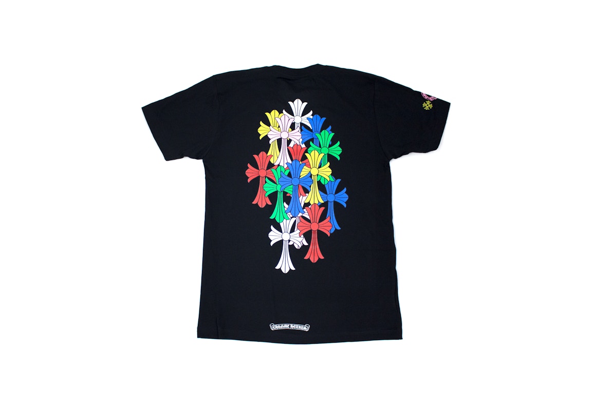 Pre-owned Chrome Hearts Multi Color Cross Cemetery T-shirt Black