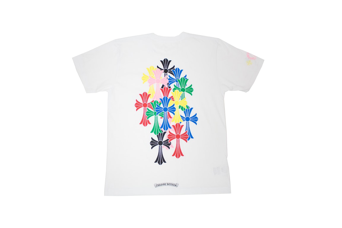 Pre-owned Chrome Hearts Multi Color Cross Cemetery T-shirt White