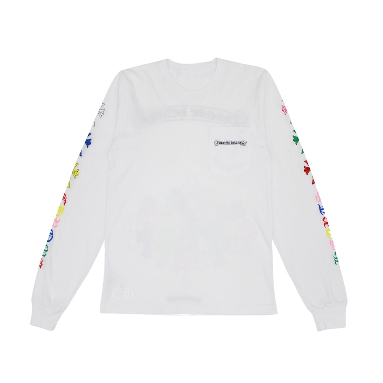 Pre-owned Chrome Hearts Multi Color Cross L/s T-shirt White