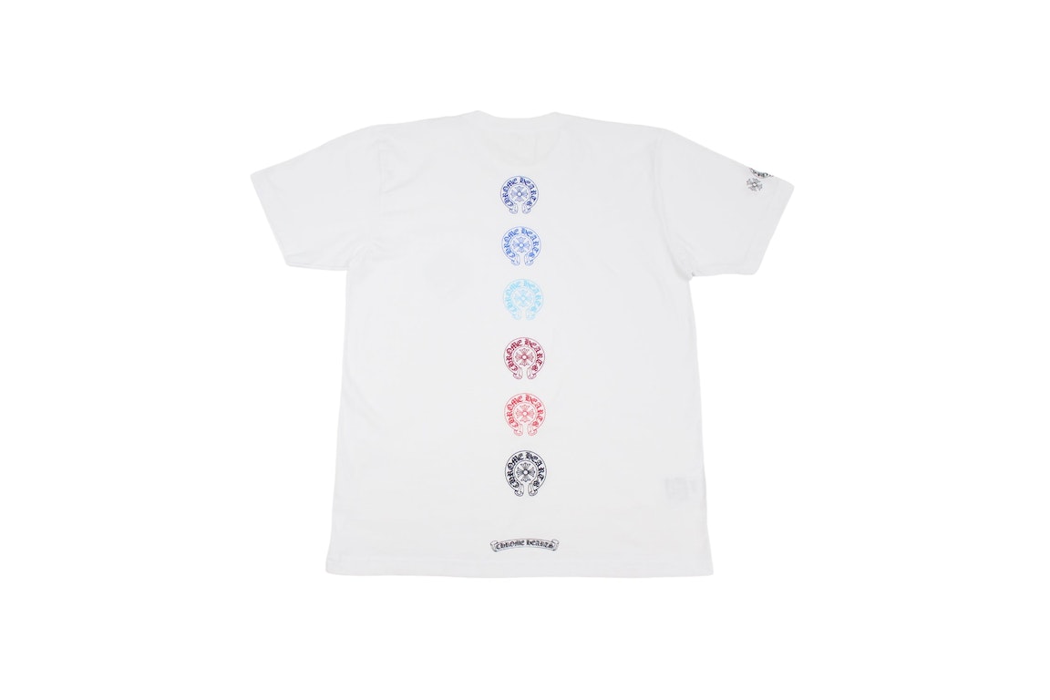 Pre-owned Chrome Hearts Multi Color Horse Shoe T-shirt White