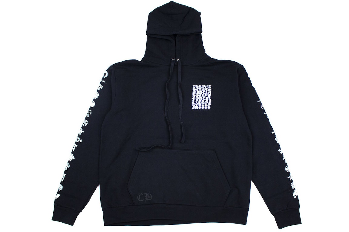 Pre-owned Chrome Hearts Multi Logo Pullover Hoodie Black