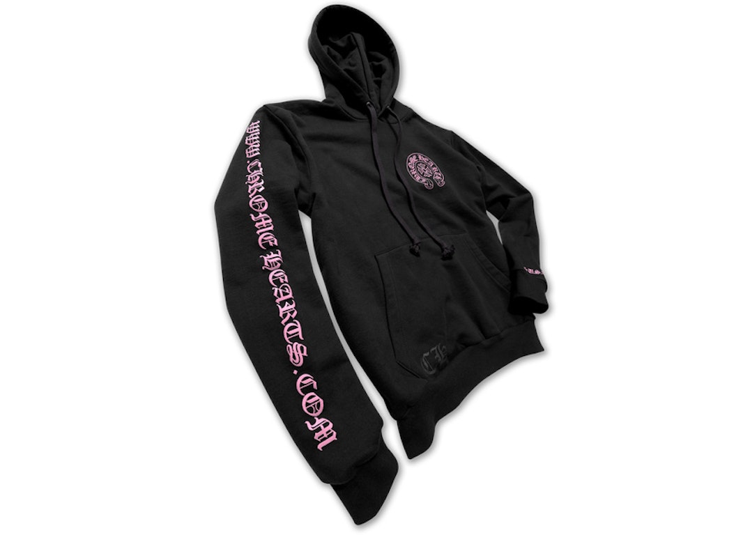 Pre-owned Chrome Hearts Online Exclusive Horse Shoe Hoodie Black/pink