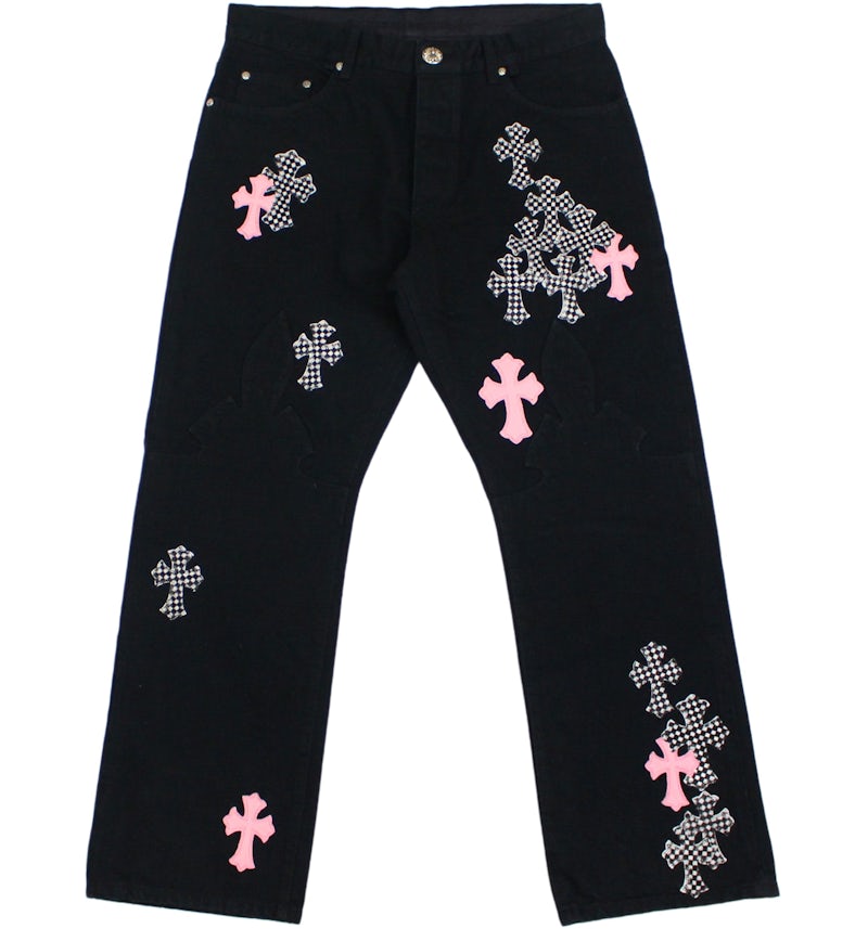 Chrome Hearts Cross Patch Denim Jeans Chrome Hearts Vintage White