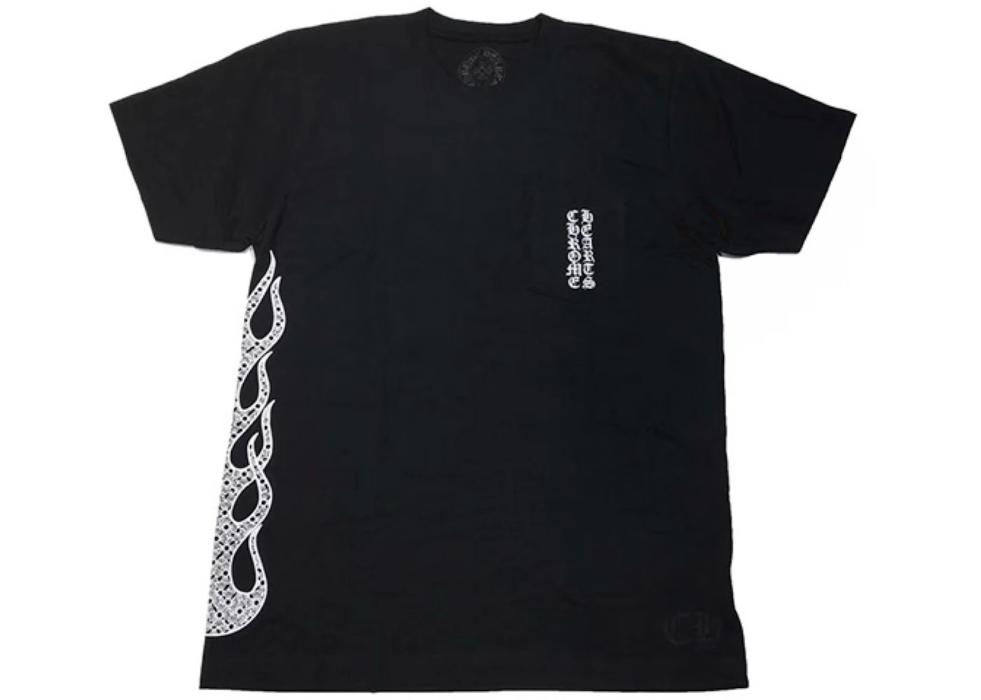 Chrome Hearts Side Flame T-Shirt Black Men's - US Chrome Hearts Side Flame T-Shirt Black Men's - US