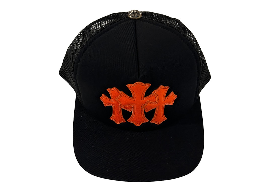 Pre-owned Chrome Hearts St. Barth's Cemetery Exclusive Trucker Hat Black/orange