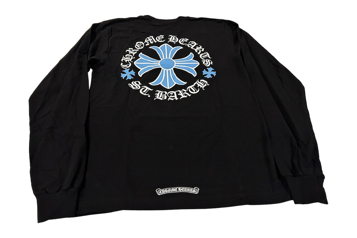 Pre-owned Chrome Hearts St. Barth's Exclusive Long Sleeve T-shirt Black/blue