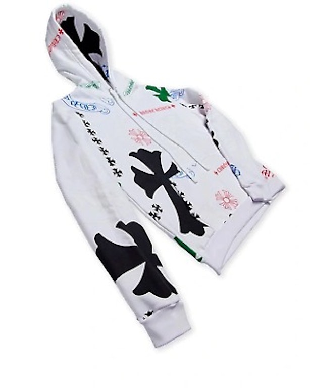 Pre-owned Chrome Hearts Stencil Hoodie White