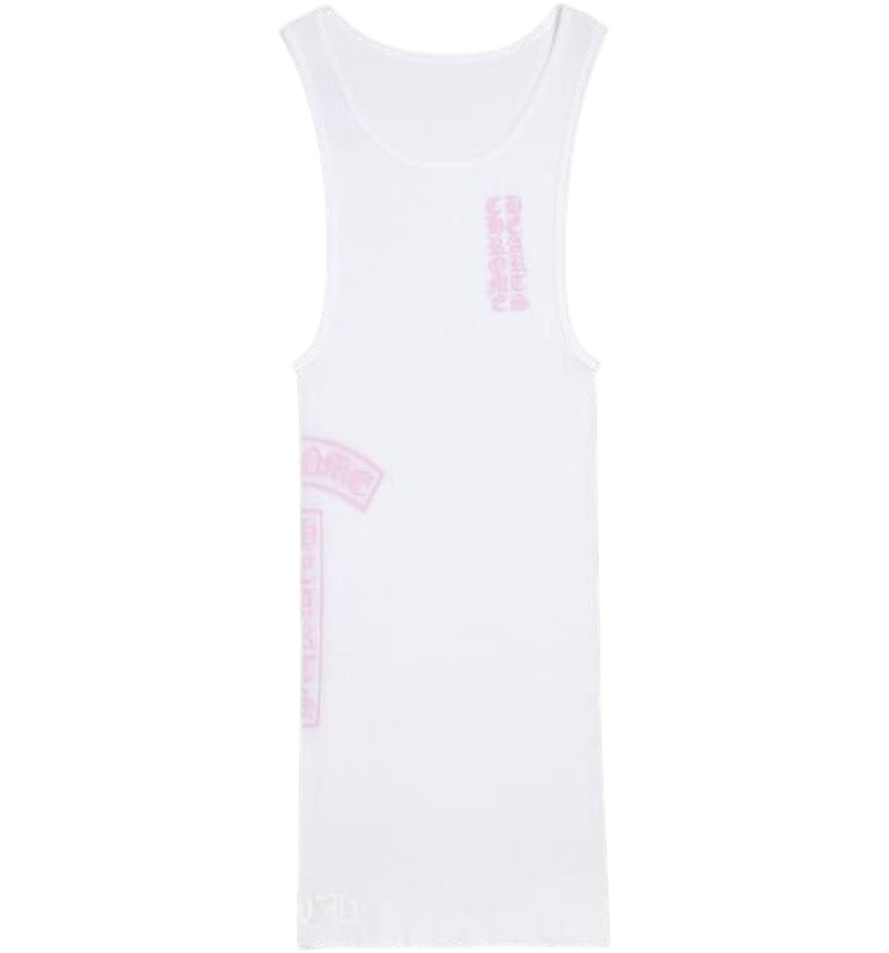 Chrome Hearts T Bar Rib Tank White/Pink Men's - FW25 - US Chrome Hearts T Bar Rib Tank White/Pink Men's - FW25 - US