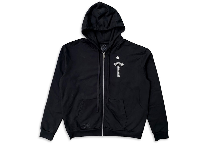 Chrome Hearts T Logo FU Shoulder Zip Up Hoodie Black Men's - US