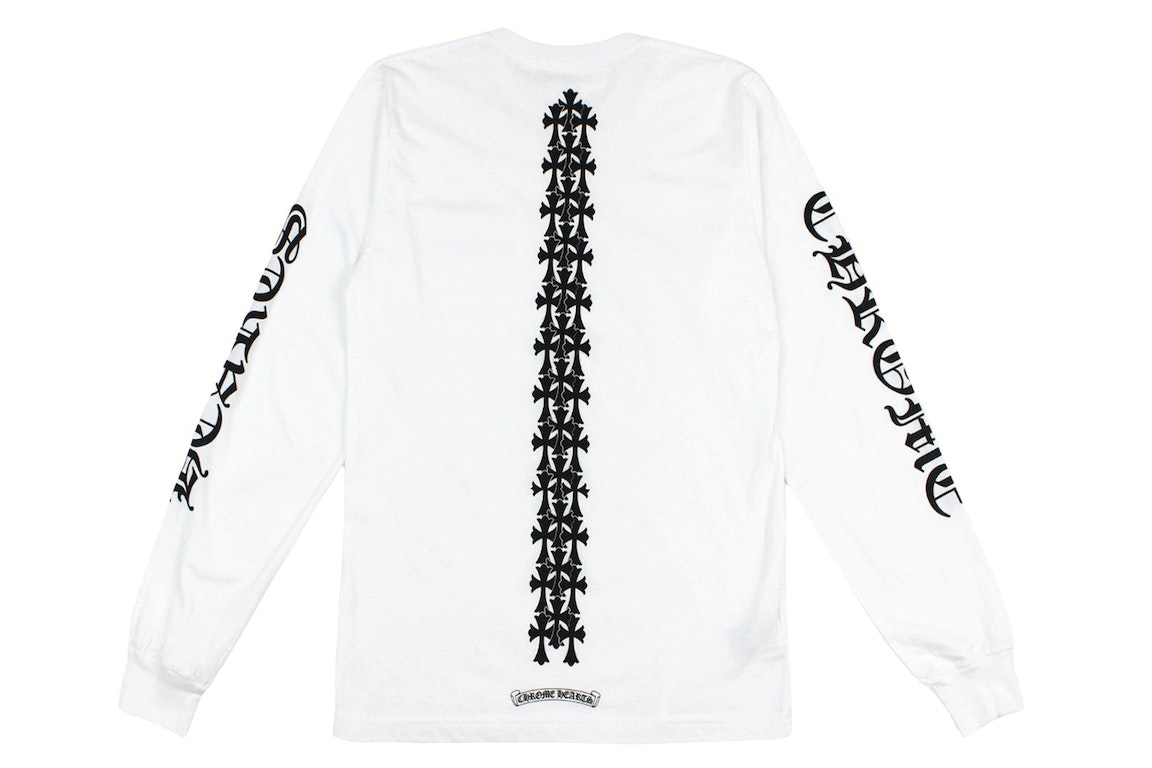 Pre-owned Chrome Hearts Tire Tracks L/s T-shirt White