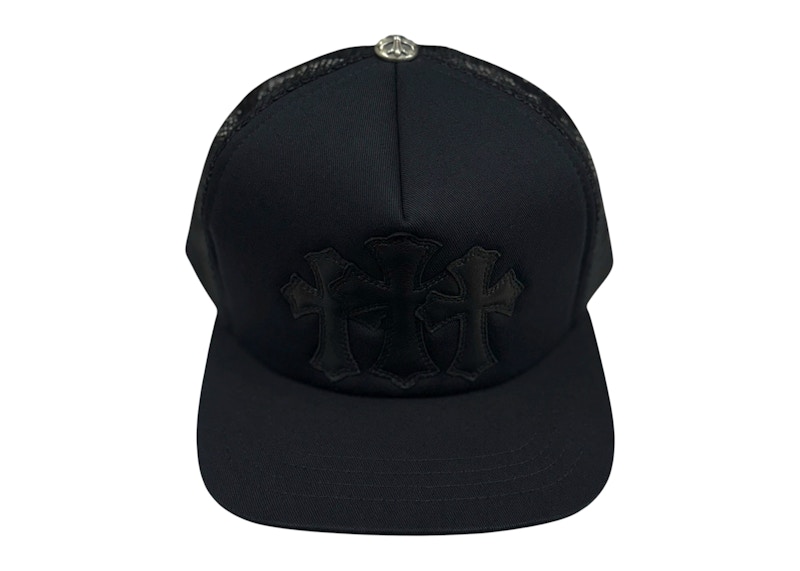 CHROME HEARTS ブラックトラッカーハット Chrome Hearts Triple Cross Cemetery Trucker Hat Black メンズ