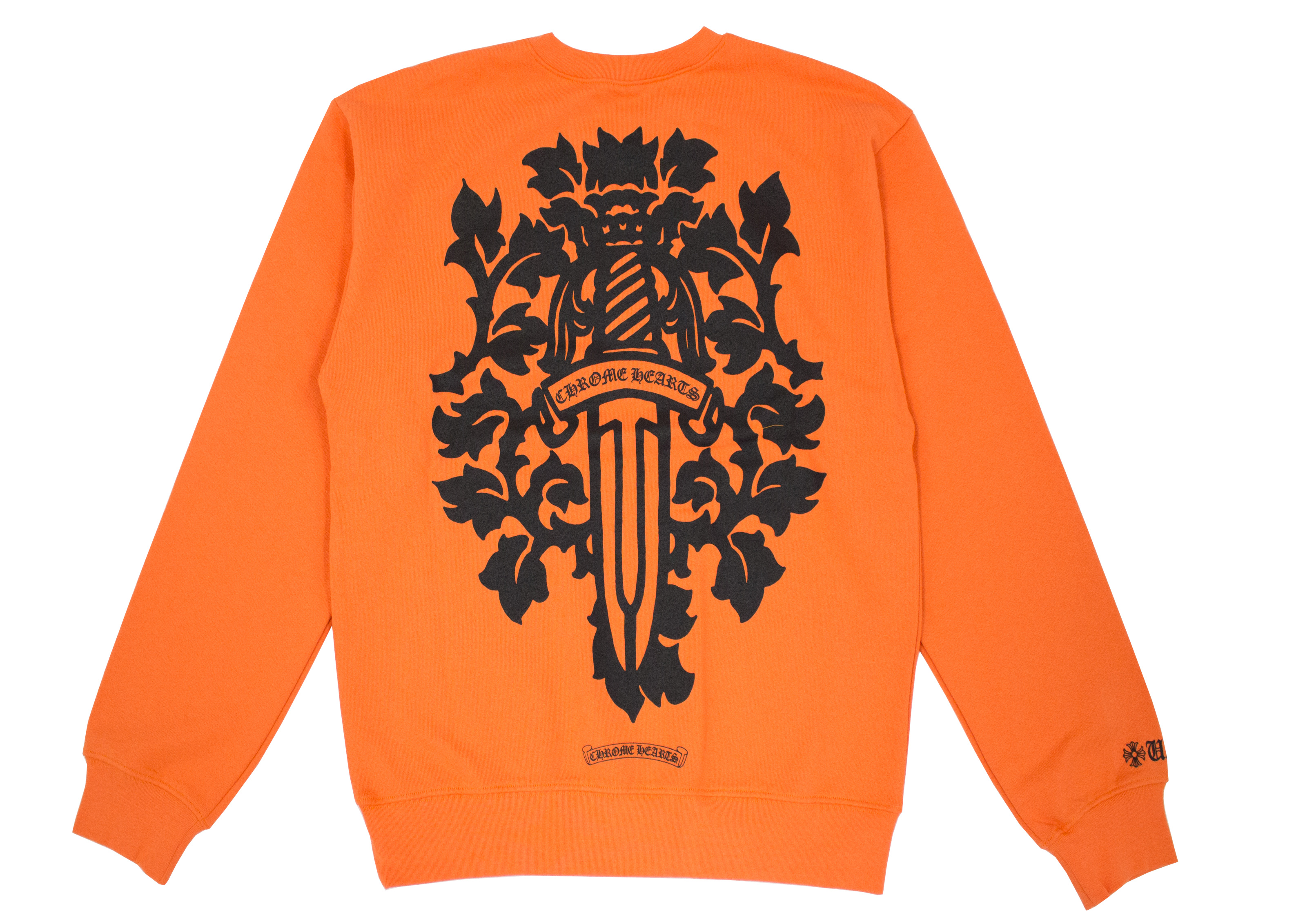 Chrome Hearts Vine Dagger Crewneck Sweatshirt Orange/Black メンズ - JP
