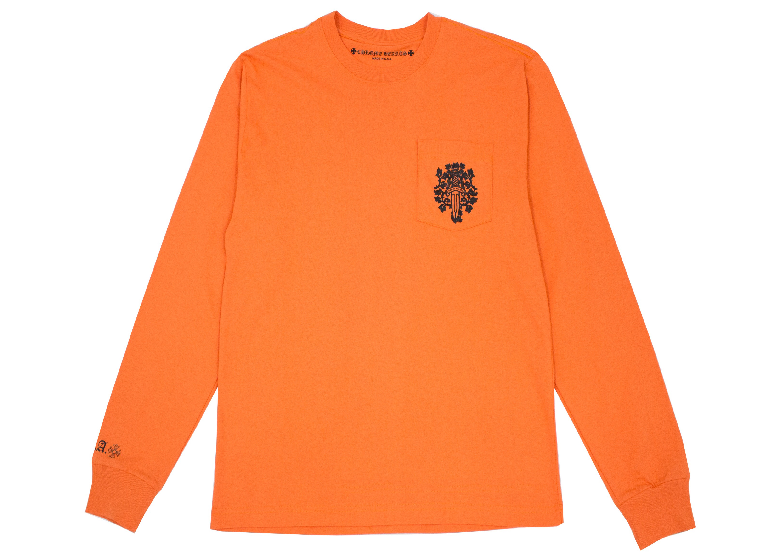 Chrome Hearts Vine Dagger L/S T-shirt Orange/Black Men's - US