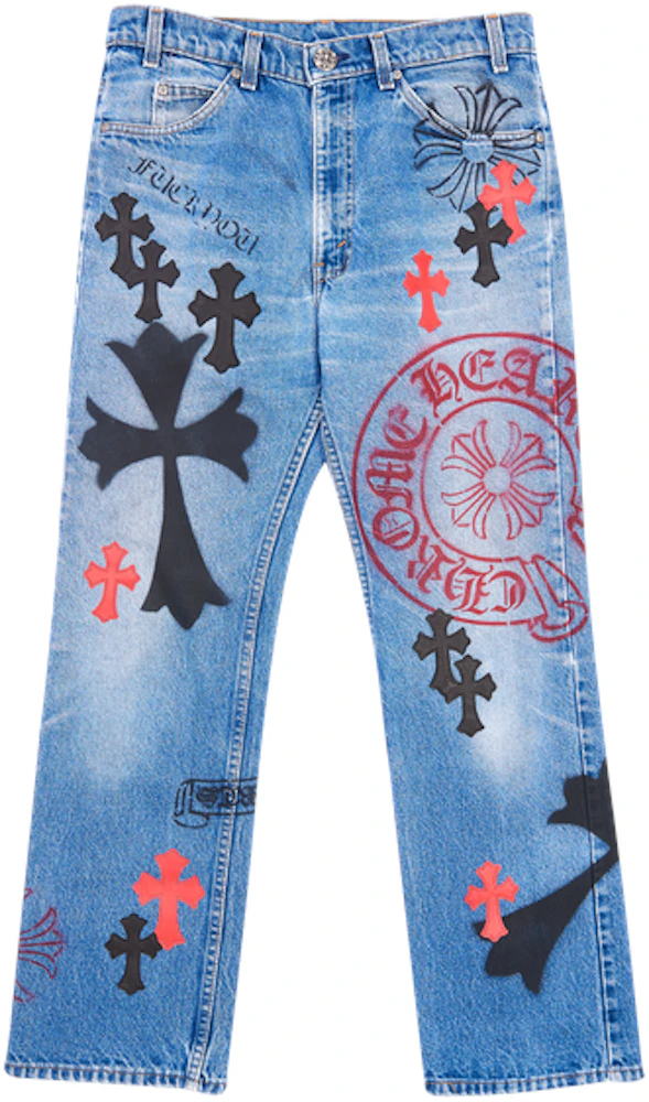 Straight jeans Chrome Hearts Blue size 28 US in Denim - Jeans