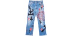 Chrome Hearts Vintage Levi's Stencil Cross Patch Denim Blue
